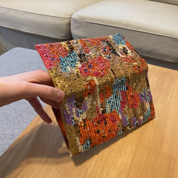 Multicolor Beaded Sequin Zara Clutch - Picture 5 of 5